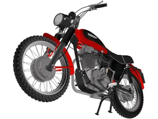 Ducati 350 Scrambler (1971) 3D Model preview