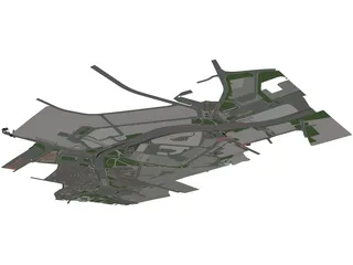 Warwick City, UK 3D Model preview