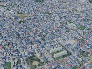 Akita City, Japan (2025) 3D Model preview