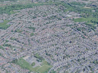 Preston City, UK (2024) 3D Model preview