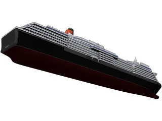 Queen Victoria Cruise Ship 3D Model preview