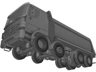 Mercedes-Benz Actros Dumper 3D Model preview
