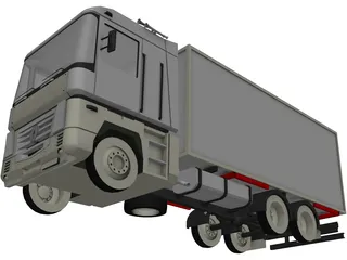 Renault Magnum Box 3D Model preview