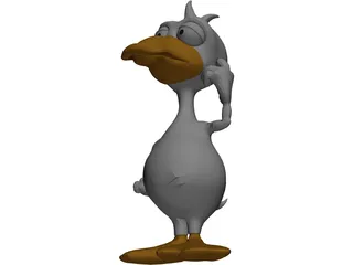 Duck Cartoon 3D Model preview