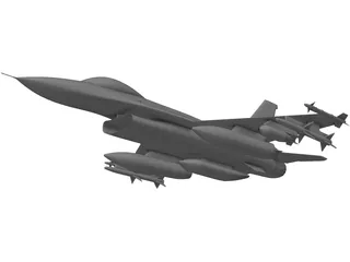 F-16 Fighting Falcon 3D Model preview