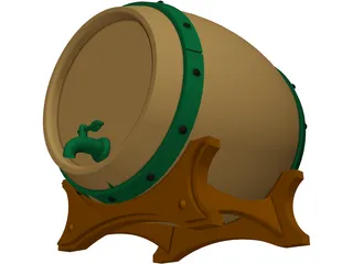 Barrel Beer 3D Model preview