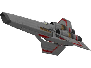 Jedi Starfighter Concept 3D Model preview