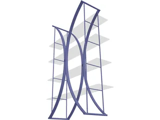 Book Shelf 3D Model preview