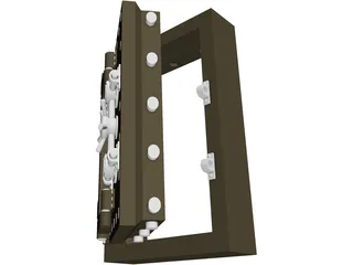 Steel Bank Vault Door 3D Model preview