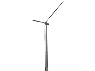 Wind Power Station 3D Model preview