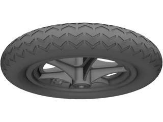 Wheel 12 Inch 3D Model preview