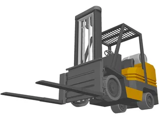 Forklift Toyota 3D Model preview
