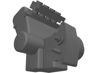 Suzuki Hayabusa Engine 3D Model preview