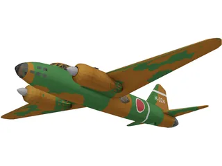 Mitsubishi G4M1 Betty 3D Model preview