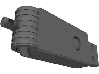 USB Flash Memory Card 3D Model preview