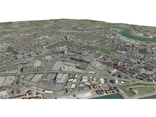 Southampton City (UK) 3D Model preview