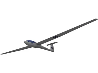 Glasflugel Glider 3D Model preview
