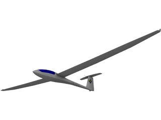Ventus Glider 3D Model preview