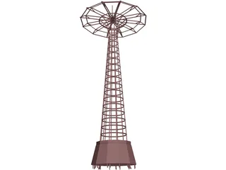 Parachute Jump in Coney Island 3D Model preview