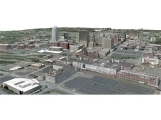 Winston-Salem City 3D Model preview