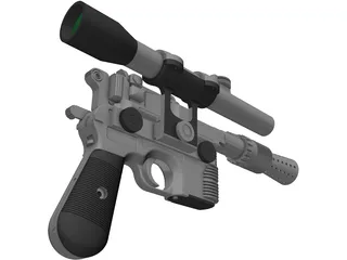 Star Wars DL-44 Blaster 3D Model preview