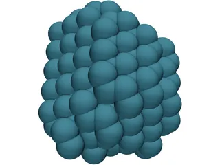 Diamond Crystal Molecule 3D Model preview