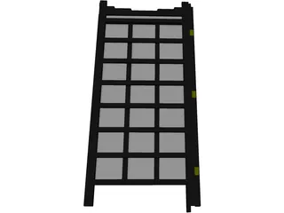 Oriental Screen 3D Model preview