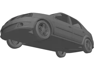 Renault (Dacia) Logan (2008) 3D Model preview