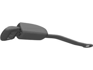 Seat Belt Buckle 3D Model preview