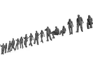 People Collection 3D Model preview