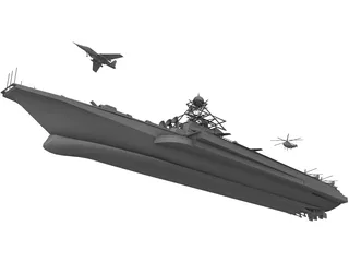 Aircraft Carrier KBNS 3D Model preview