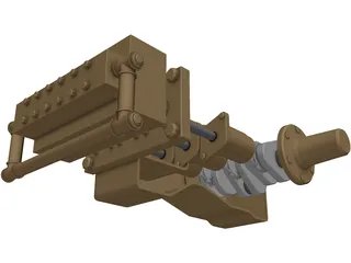 High Pressure Waterblasting Pump 3D Model preview