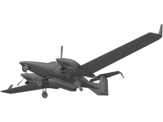Diamond DA42 Twin Star 3D Model preview