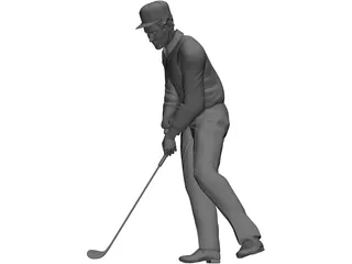 Golf Player 3D Model preview