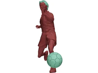 Football Player 3D Model preview