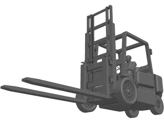 Forklift YALE with Operator 3D Model preview