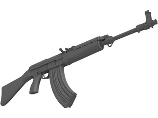 VZ58 Automatic Gun 3D Model preview