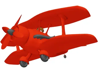 Toy Airplane 3D Model preview