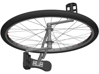 Unicycle 3D Model preview