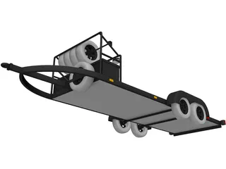 Car Trailer 3D Model preview