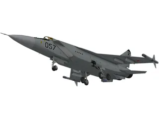 MiG-31A Foxhound 3D Model preview