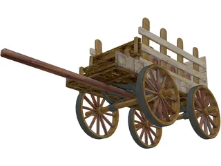 Cart of Barn 3D Model preview