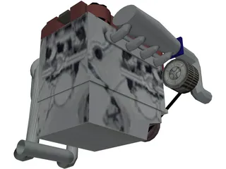 Honda VTEC DOHC Engine 3D Model preview