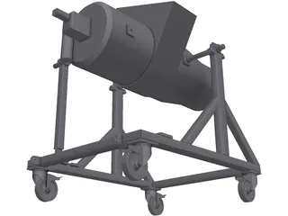 Aircraft APU Stand 3D Model preview