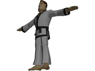 Martial Artist 3D Model preview