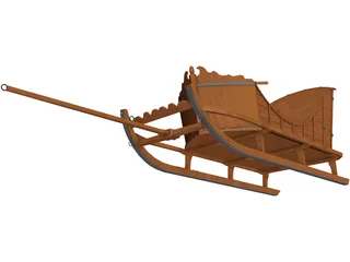 American Sleigh 3D Model preview