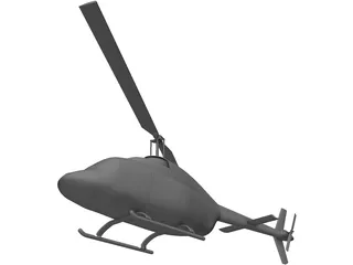Bell 206B-III JetRanger 3D Model preview
