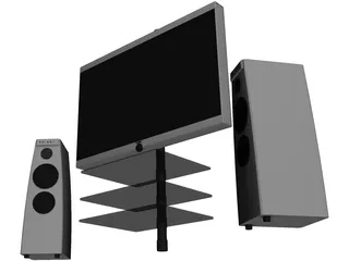 Lowe LED TV with Meridian Speakers 3D Model preview
