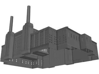 Battersea Power Station 3D Model preview