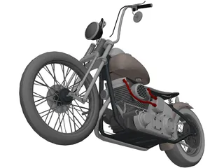 Harley-Davidson Custom 3D Model preview